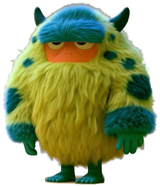 Dizque verde limón con manchas azules